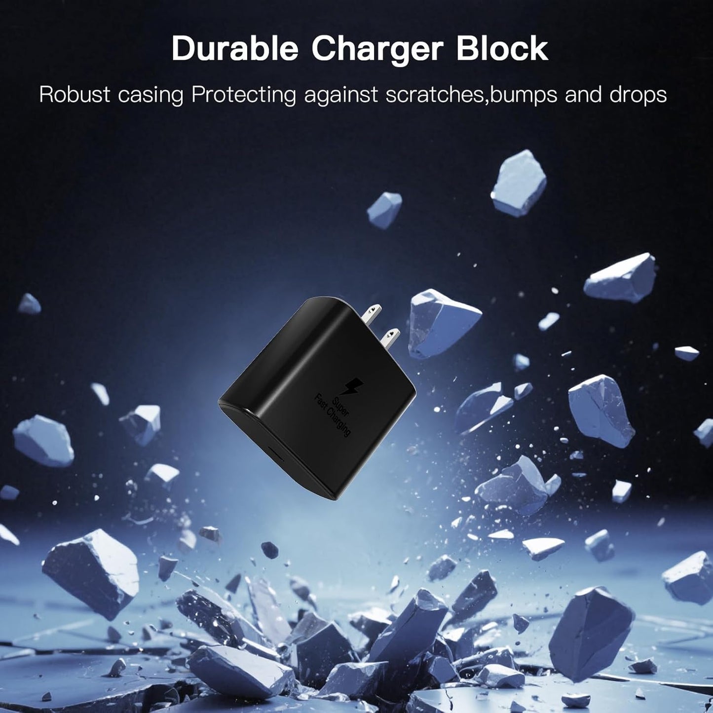 45W Super Fast Charger USB C, 2Pack PPS Type C Charging Block with 6FT USB-C Cable for Samsung Galaxy S25 +/Ultra /S24 S23 S22 +/Ultra/ S21 S20/Tab S9, iPhone 16/15 and More